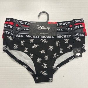 Disney Women's Mickey Mouse Hipster Panties - Black and Gray